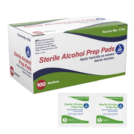 Dynarex Alcohol Prep Pad Sterile - Medium 1114